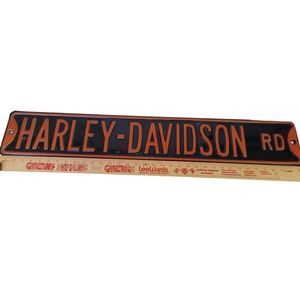Harley-Davidson® Rd. Red & Black Embossed Tin Road Street Sign 36 inch